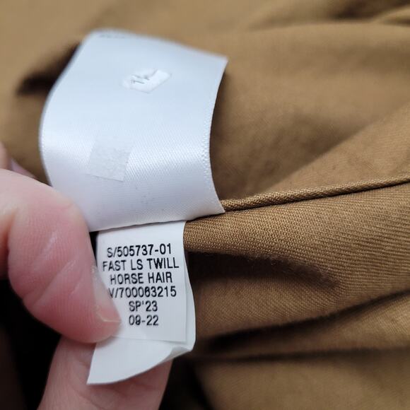 Banana Republic factory western pearl snap tan brown shirt shacket LS - Picture 5 of 6